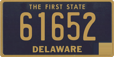 DE license plate 61652