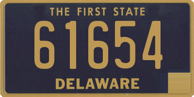 DE license plate 61654