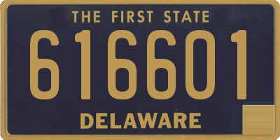DE license plate 616601