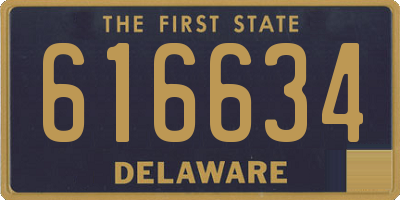 DE license plate 616634
