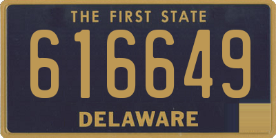 DE license plate 616649