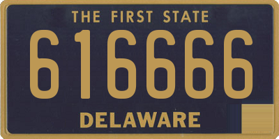DE license plate 616666