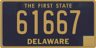 DE license plate 61667