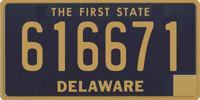 DE license plate 616671