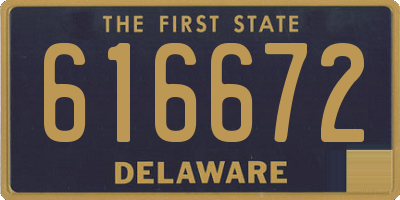 DE license plate 616672