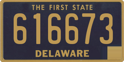 DE license plate 616673