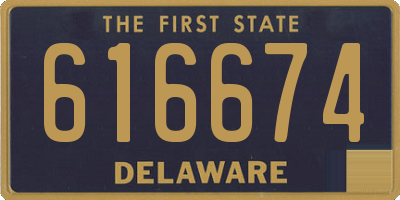 DE license plate 616674