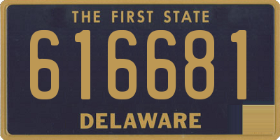 DE license plate 616681