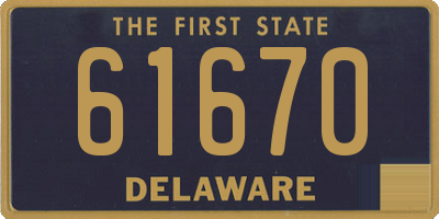 DE license plate 61670