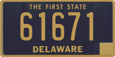 DE license plate 61671