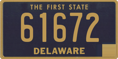 DE license plate 61672