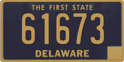 DE license plate 61673