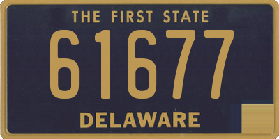 DE license plate 61677