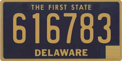 DE license plate 616783