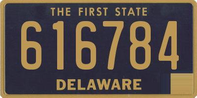 DE license plate 616784