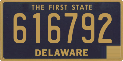 DE license plate 616792