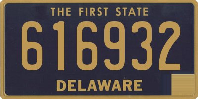 DE license plate 616932