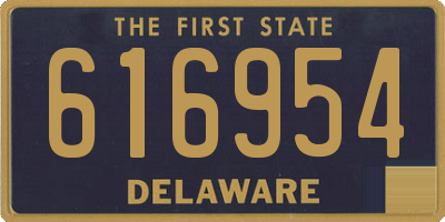 DE license plate 616954