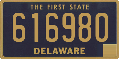 DE license plate 616980
