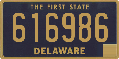 DE license plate 616986