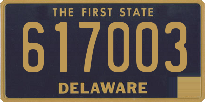 DE license plate 617003