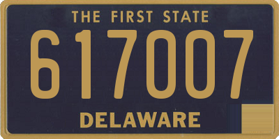 DE license plate 617007