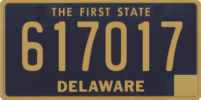 DE license plate 617017