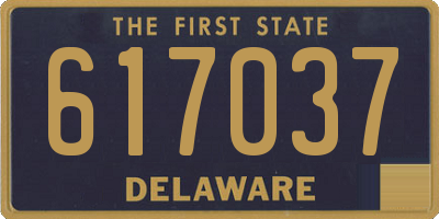DE license plate 617037