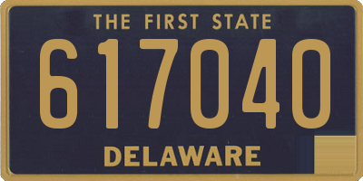 DE license plate 617040