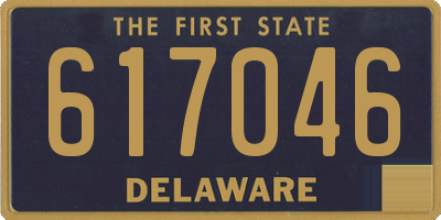 DE license plate 617046