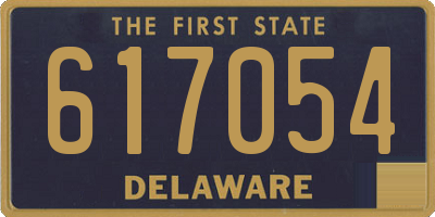 DE license plate 617054