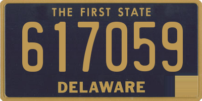 DE license plate 617059