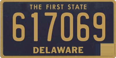 DE license plate 617069