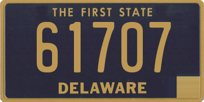 DE license plate 61707