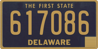 DE license plate 617086