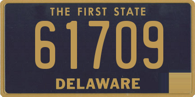 DE license plate 61709