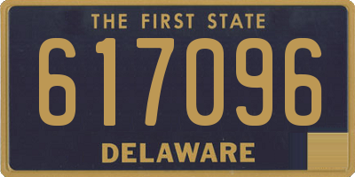 DE license plate 617096