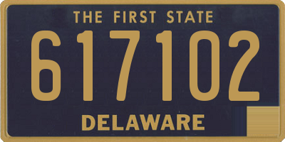 DE license plate 617102
