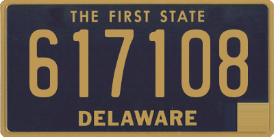 DE license plate 617108