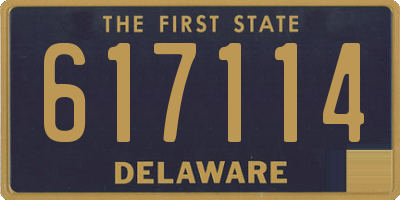 DE license plate 617114