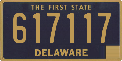 DE license plate 617117