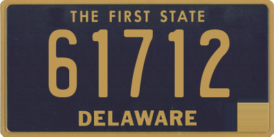 DE license plate 61712