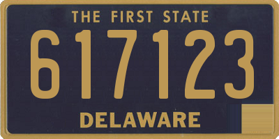 DE license plate 617123