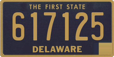 DE license plate 617125