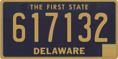 DE license plate 617132