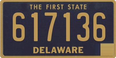 DE license plate 617136