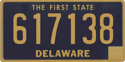 DE license plate 617138
