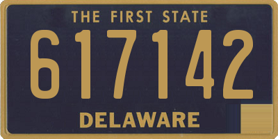 DE license plate 617142