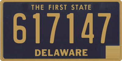 DE license plate 617147