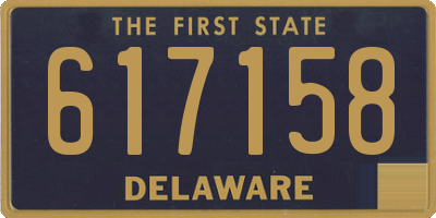 DE license plate 617158
